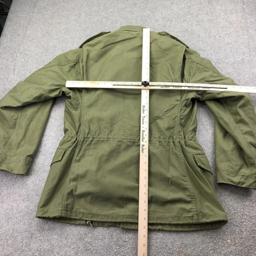 Vintage US Army Coat Mens Small Green Canvas Cold Weather Field Military OG-107